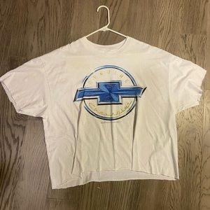 Chevrolet Cropped White T Shirt